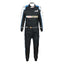 Front view of Fernando Alonso 2021 F1 racing suit – vibrant blue design