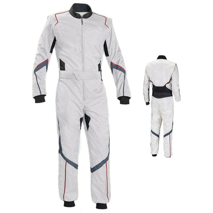 Plain White Go Kart Racing Outfit Explicit Pro