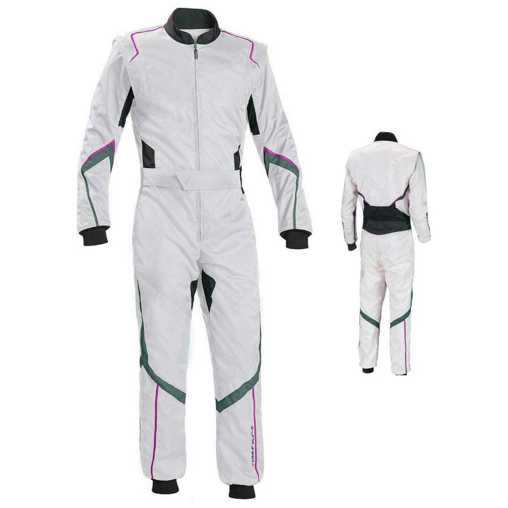 White Karting Driver Racewear Explicit Pro