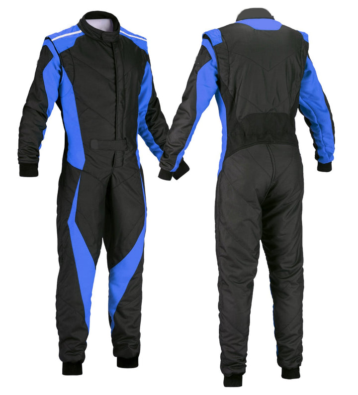 Go Kart Racing Suit Black & Blue Explicit Pro