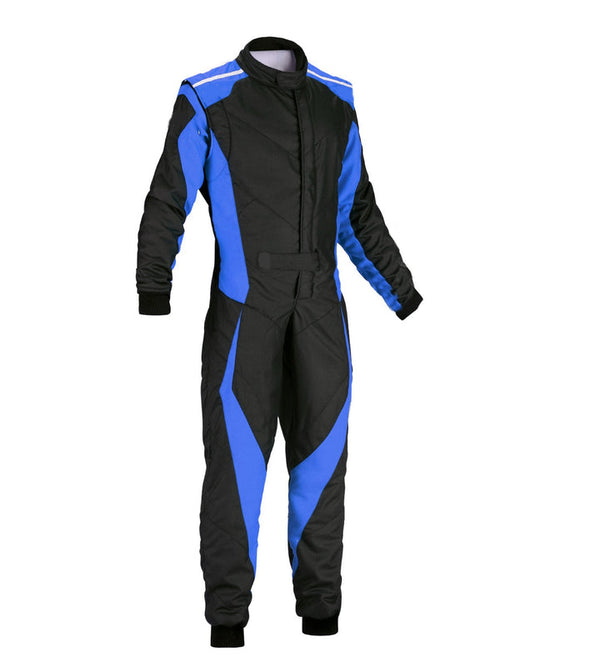 Go Kart Racing Suit Black & Blue Explicit Pro