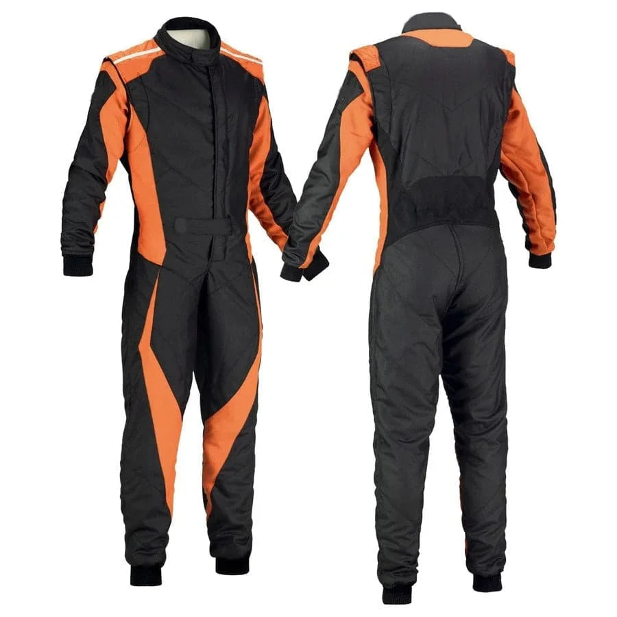 Black and Orange Go-Kart Driver Racing Suit Explicit Pro