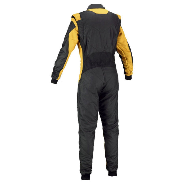 Go-Kart Racing Cordura One Piece suit - Black / Gold Explicit Pro