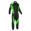 Kart Race Cordura One Piece suit - Black / Green Explicit Pro