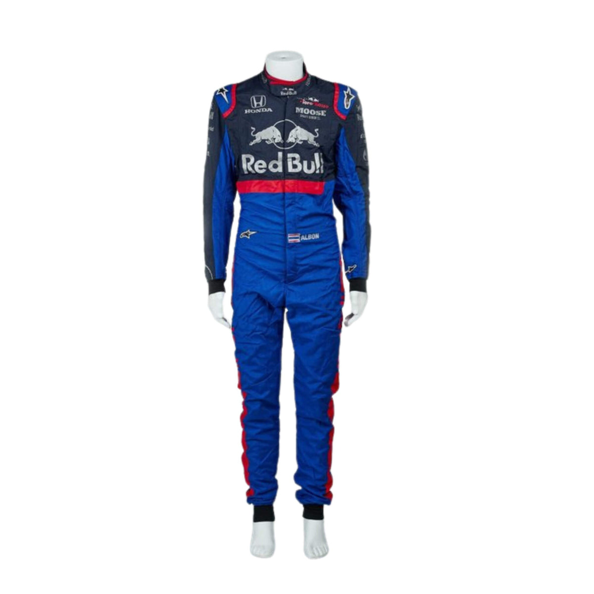 Pierre Gasly 2019 F1 suit – front view with a bold and performance-focused design, trending among racing memorabilia collectors. Main image