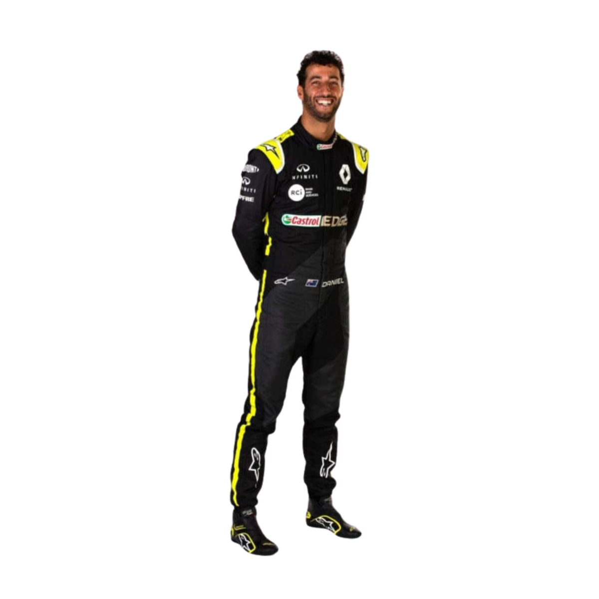 Daniel Ricciardo 2020 F1 racing suit – vibrant and energetic design with race-specific details, popular among Formula 1 fans and collectors Main image