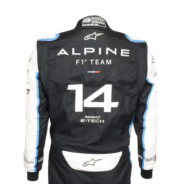 Close-up back view of Esteban Ocon’s 2021 F1 race suit 