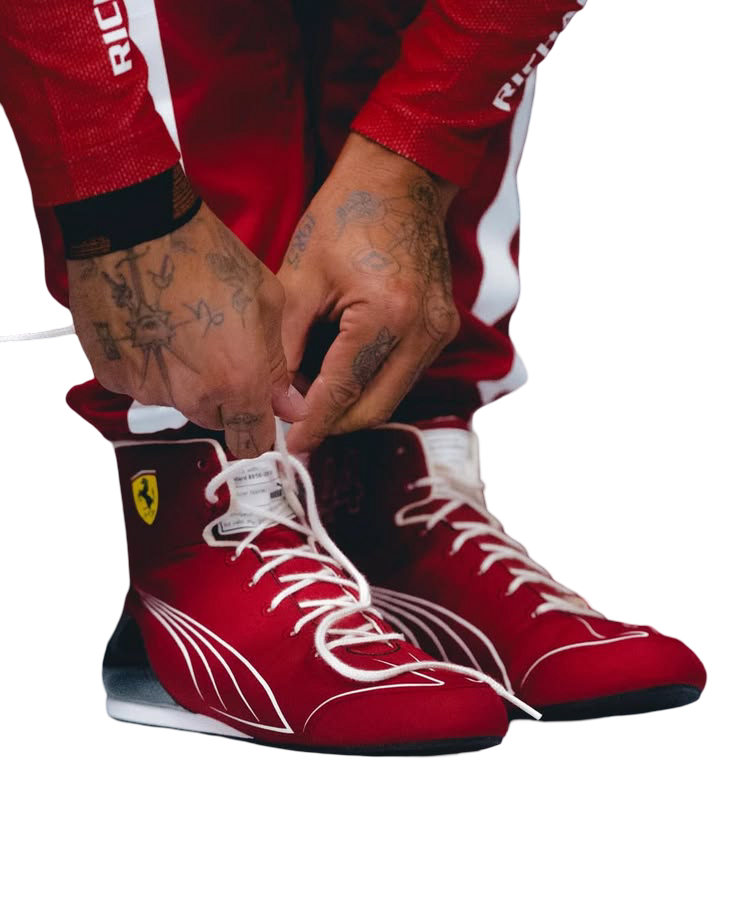 2025 Lewis Hamilton Ferrari F1 Racing Shoes - Explicit Pro