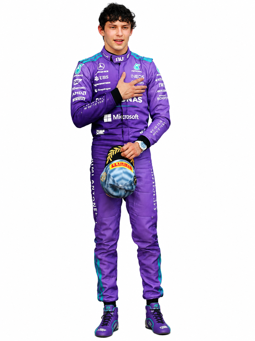 2026 George Russell & Andrea Kimi Antonelli Mercedes Miami GP F1 Racing Suit - Explicit Pro