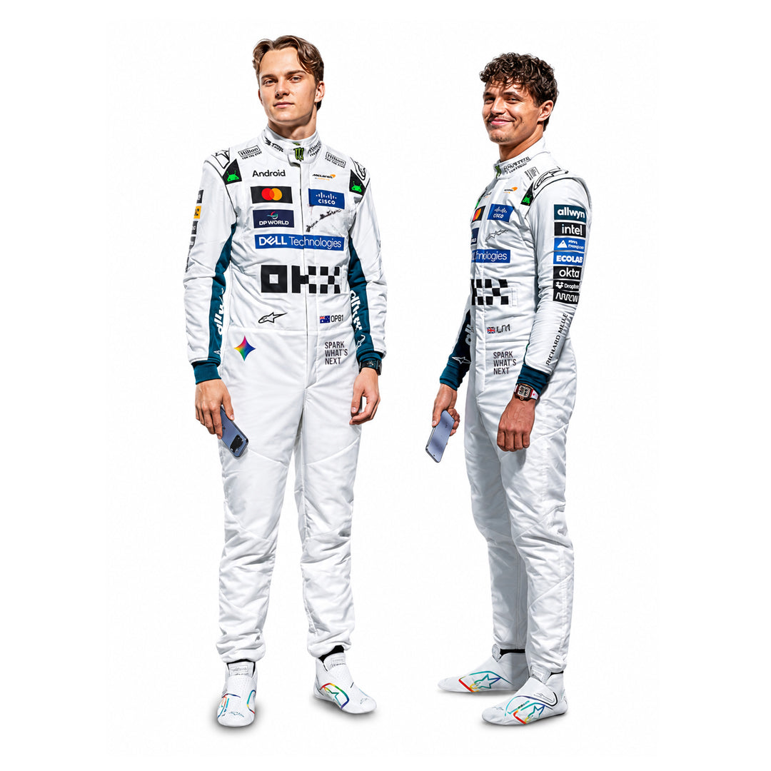 2026 Lando Norris & Oscar Piastri Special White Heritage British GP F1 Racing Suit - Explicit Pro