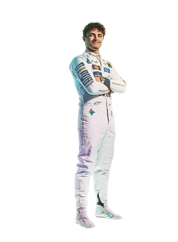 2026 Lando Norris & Oscar Piastri Special White Heritage British GP F1 Racing Suit - Explicit Pro