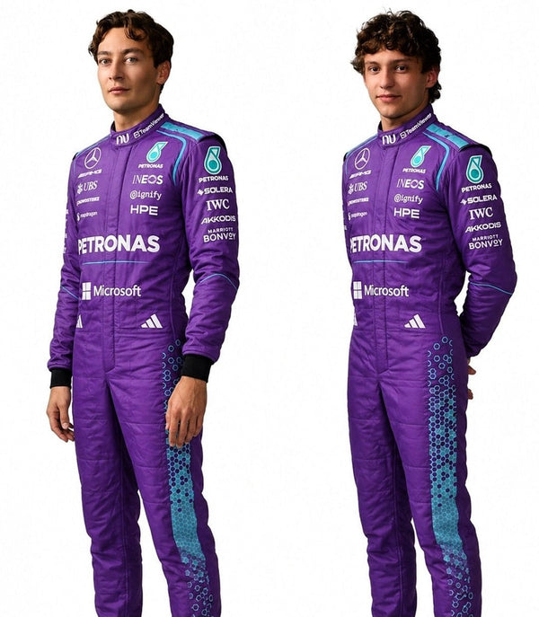2026 George Russell & Andrea Kimi Antonelli Mercedes Miami GP F1 Racing Suit - Explicit Pro