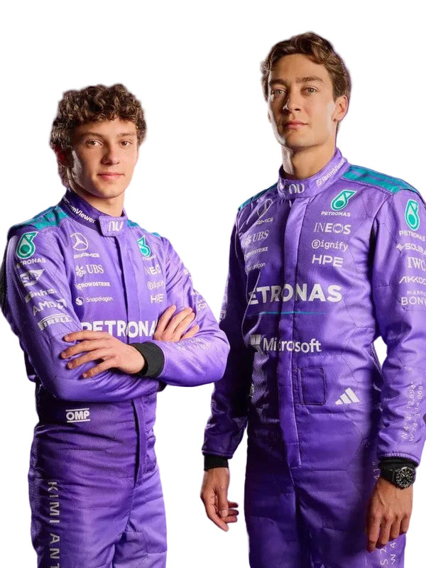 2026 George Russell & Andrea Kimi Antonelli Mercedes Miami GP F1 Racing Suit - Explicit Pro