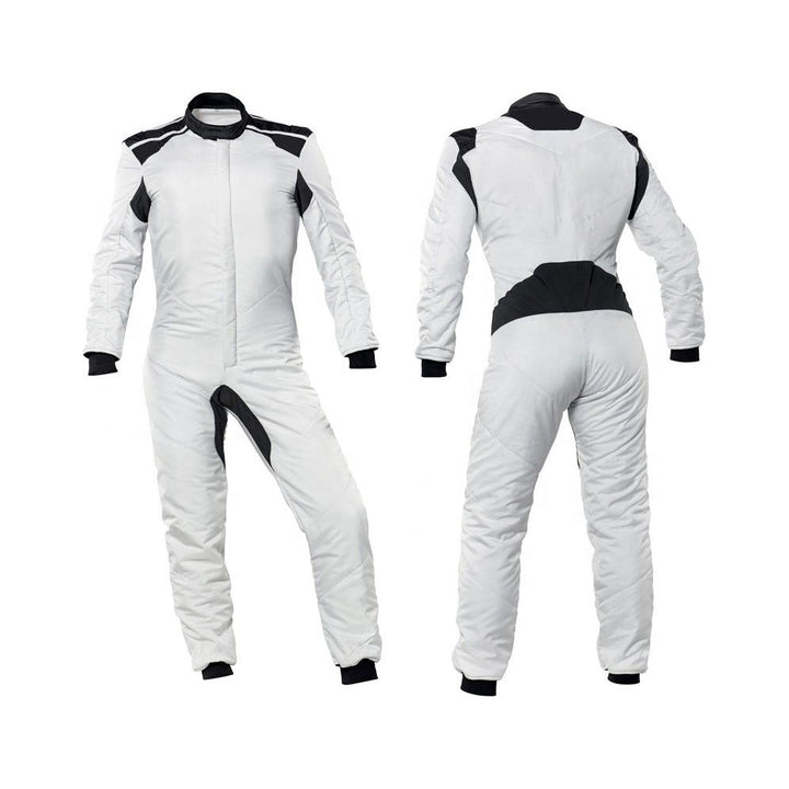 White Go-Kart Car Driver Racing Wear Costume Explicit Pro Main image