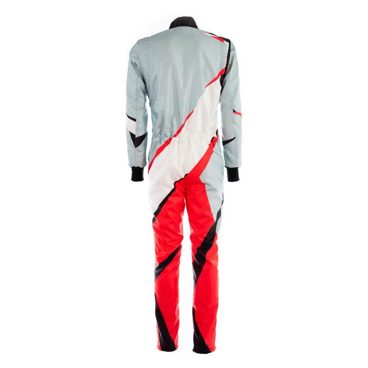 Go-Kart Car Racing Costume - White / Gray / Orange Explicit Pro