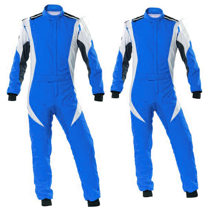 Blue / White Racing Suit For Kart Race Explicit Pro