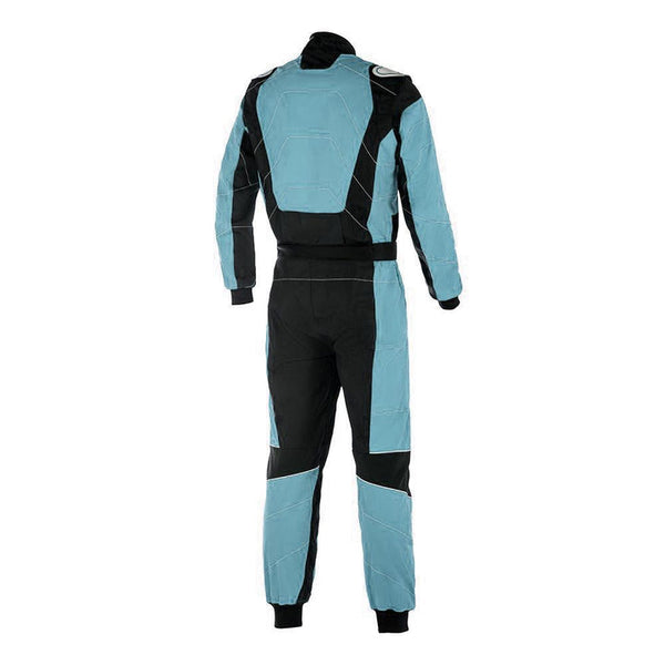 Black / Light Blue Race Suit For Go Kart Explicit Pro