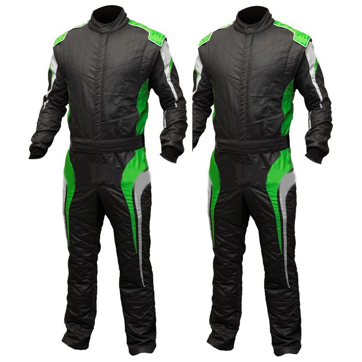 Go-Kart Driver Racing Costume - Black / Green Explicit Pro Main image