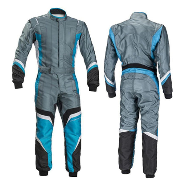 Gray / Blue Go-Kart Driver Race Gear Explicit Pro