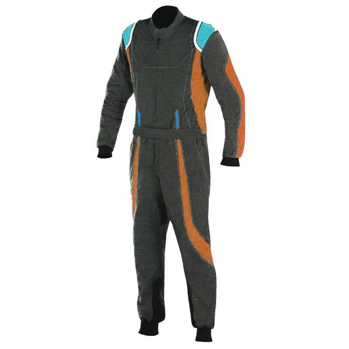 Black / Brown Racing Suit For Karting Explicit Pro