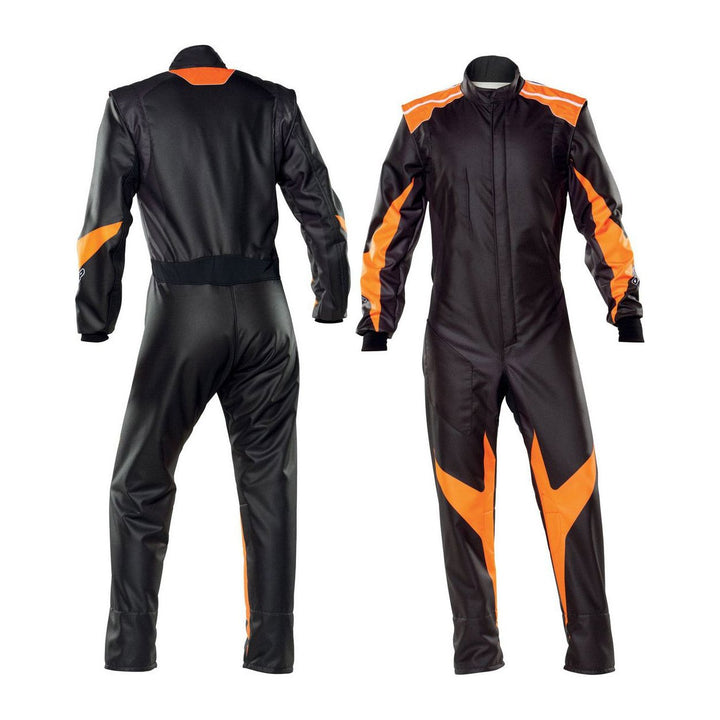 Plain Black/Orange Go Kart Racing Outfit Explicit Pro