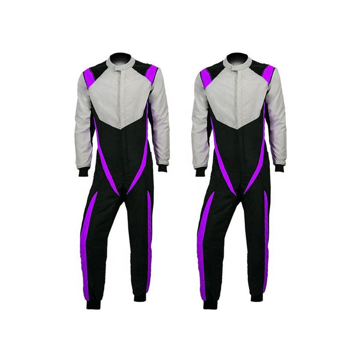 Gray / Black / Violet Go-Kart Racewear Outfit Explicit Pro