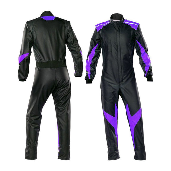 Karting Racing Driver Outfit - Black / Violet Explicit Pro