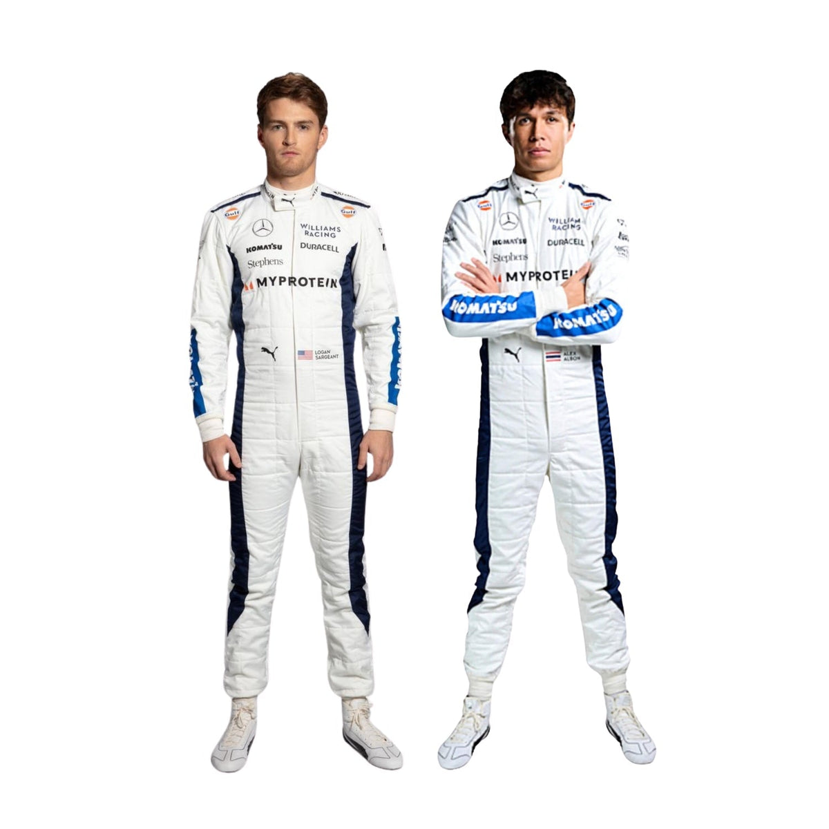 F1 Racing Costume Worn by Alexander Albon & Logan Sargeant – 2024 Gulf Edition Explicit Pro Main image
