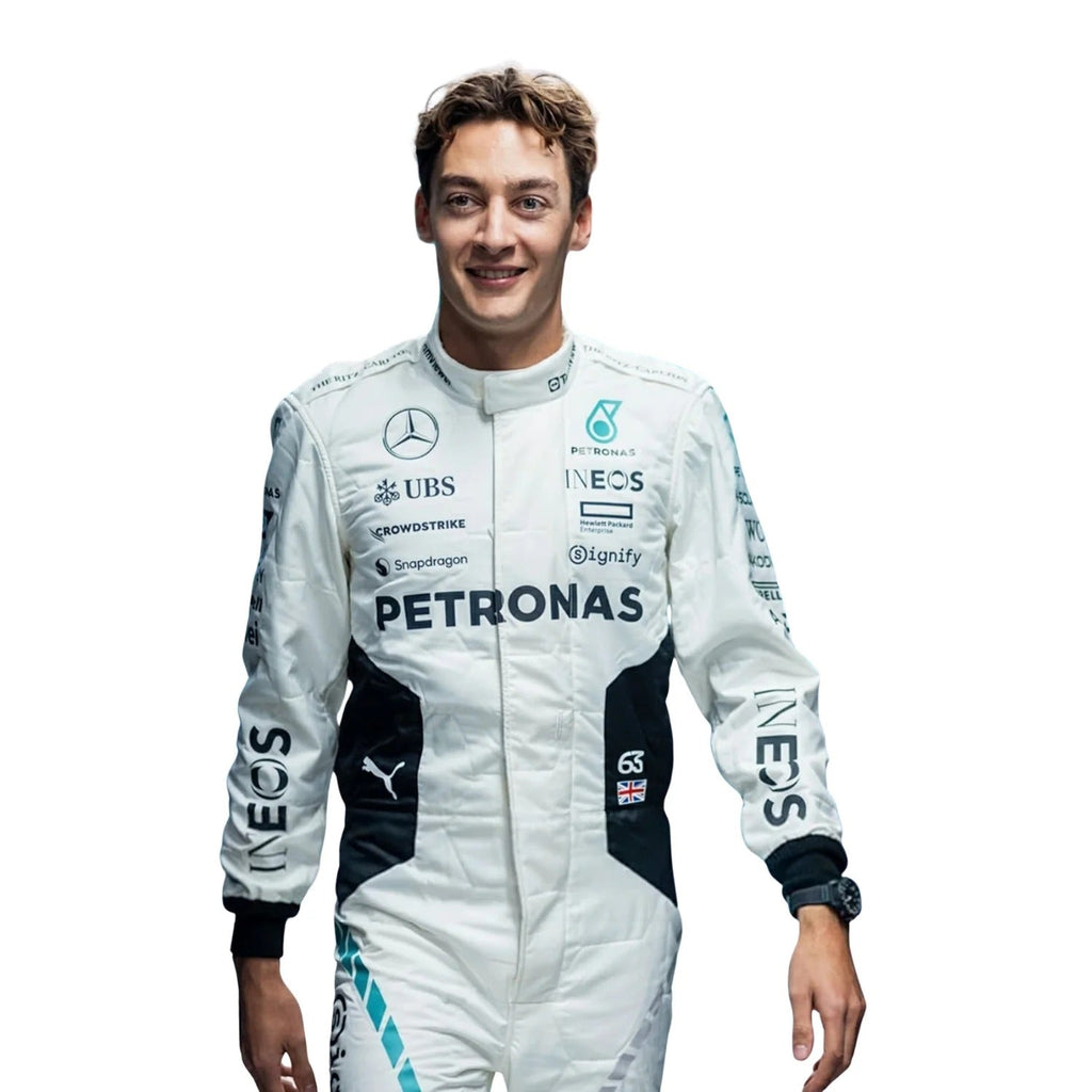 2024 George Russell & Lewis Hamilton Qatar GP F1 Racing Suit - Explicit Pro