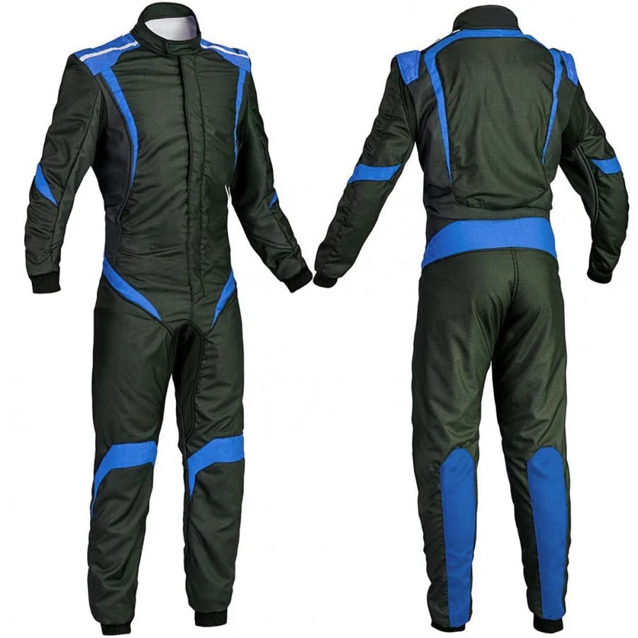Custom Black & Blue Go Kart Racing Outfit Explicit Pro Main image