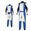 Karting Racing Driver Suit - White / Royal Blue Explicit Pro