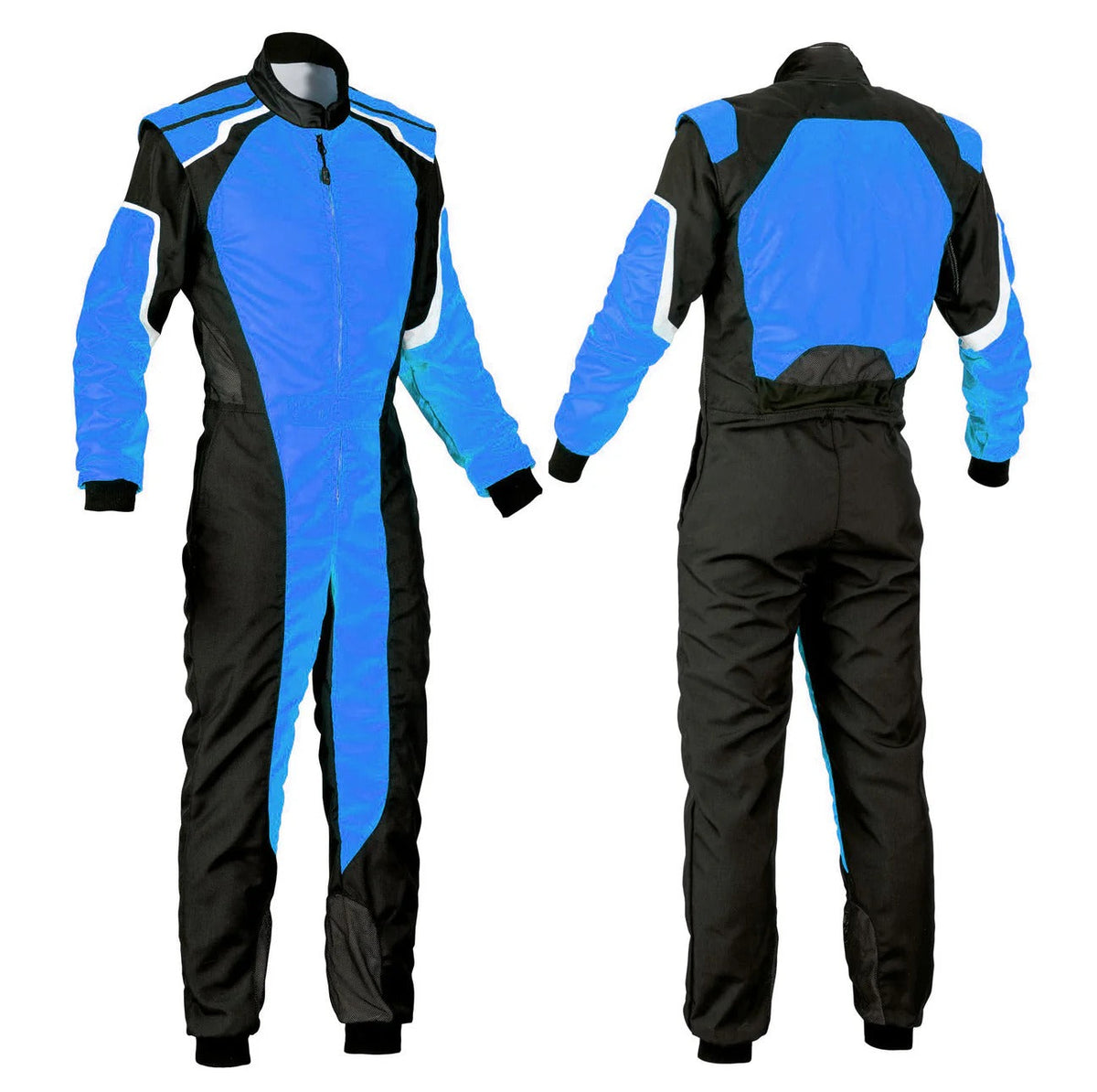 Plain Black & Blue Go Kart Racing Suit Explicit Pro Main image