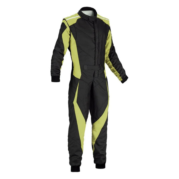 Black / Yellow Go-Kart Driver Racing Costume Explicit Pro