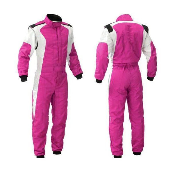 Pink and White Go-Kart Driver Racing Costume Explicit Pro
