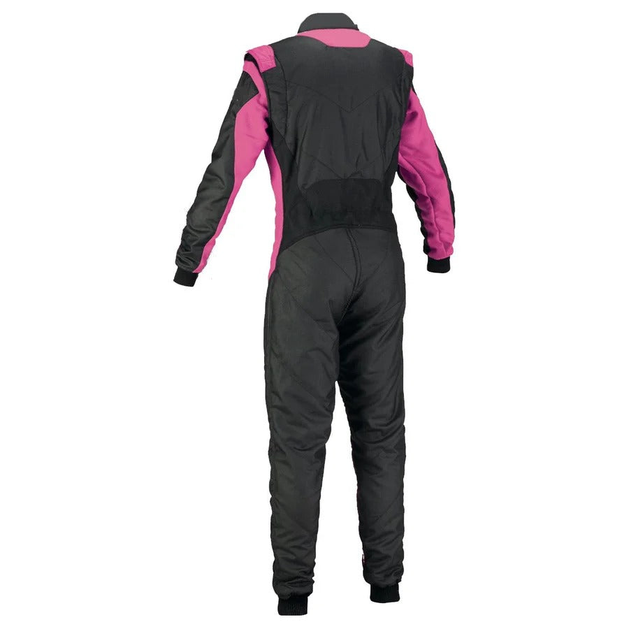 Plain Black & Pink Go Kart Racing Suit Explicit Pro