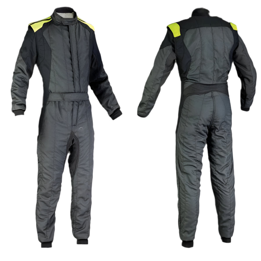 Karting Gray Cordura One Piece Race Suit Explicit Pro