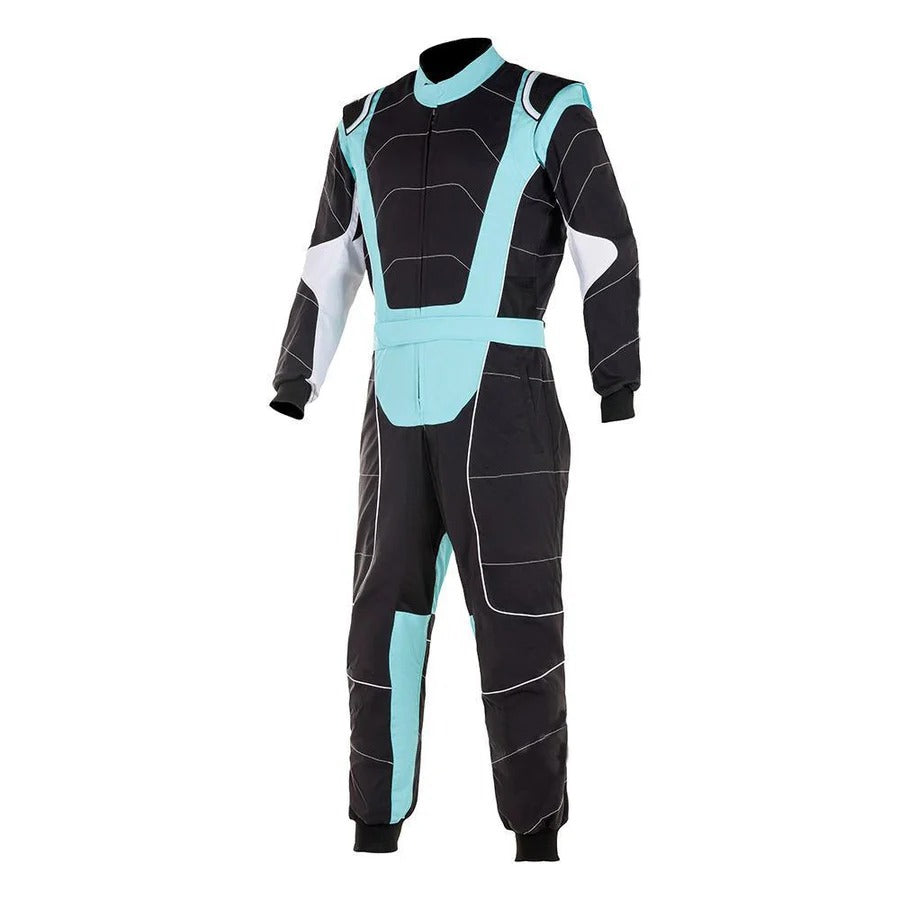 Go Karting Race Suit - Black / Light Blue Secondary image
