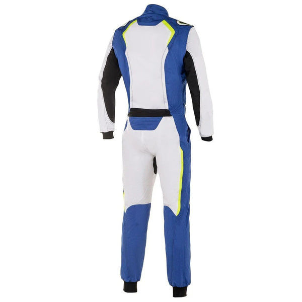 Karting Racing Driver Suit - White / Royal Blue Explicit Pro
