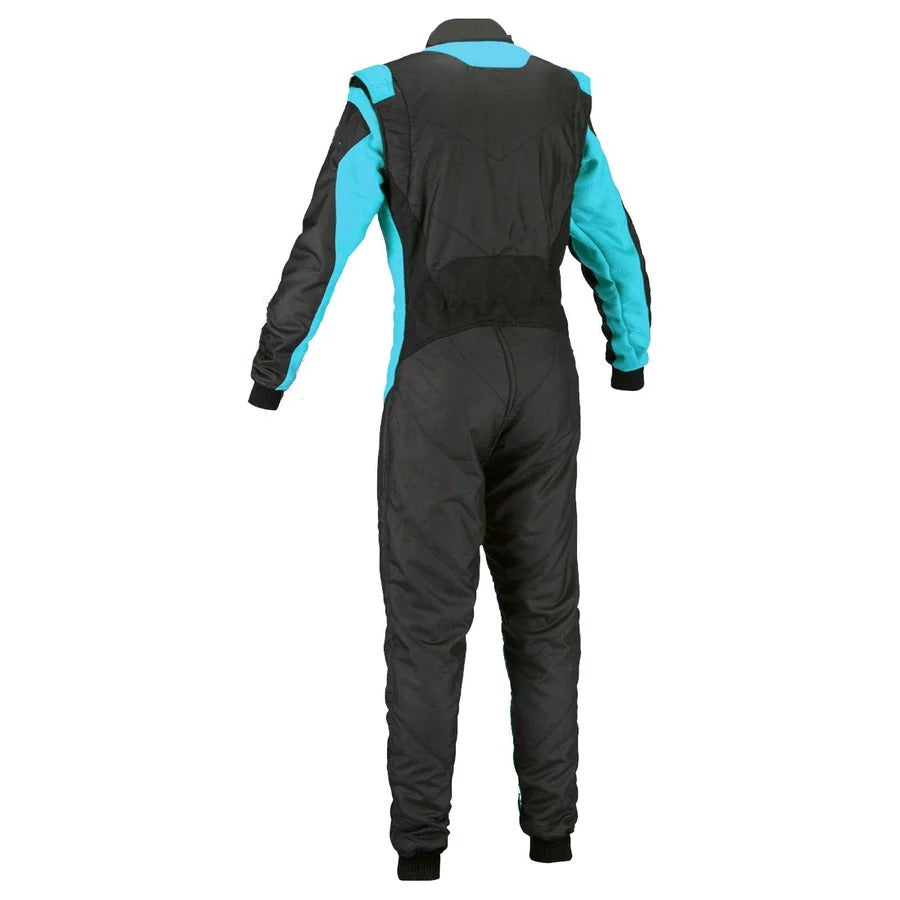Custom Go Kart Racing Suit Black & Blue Explicit Pro