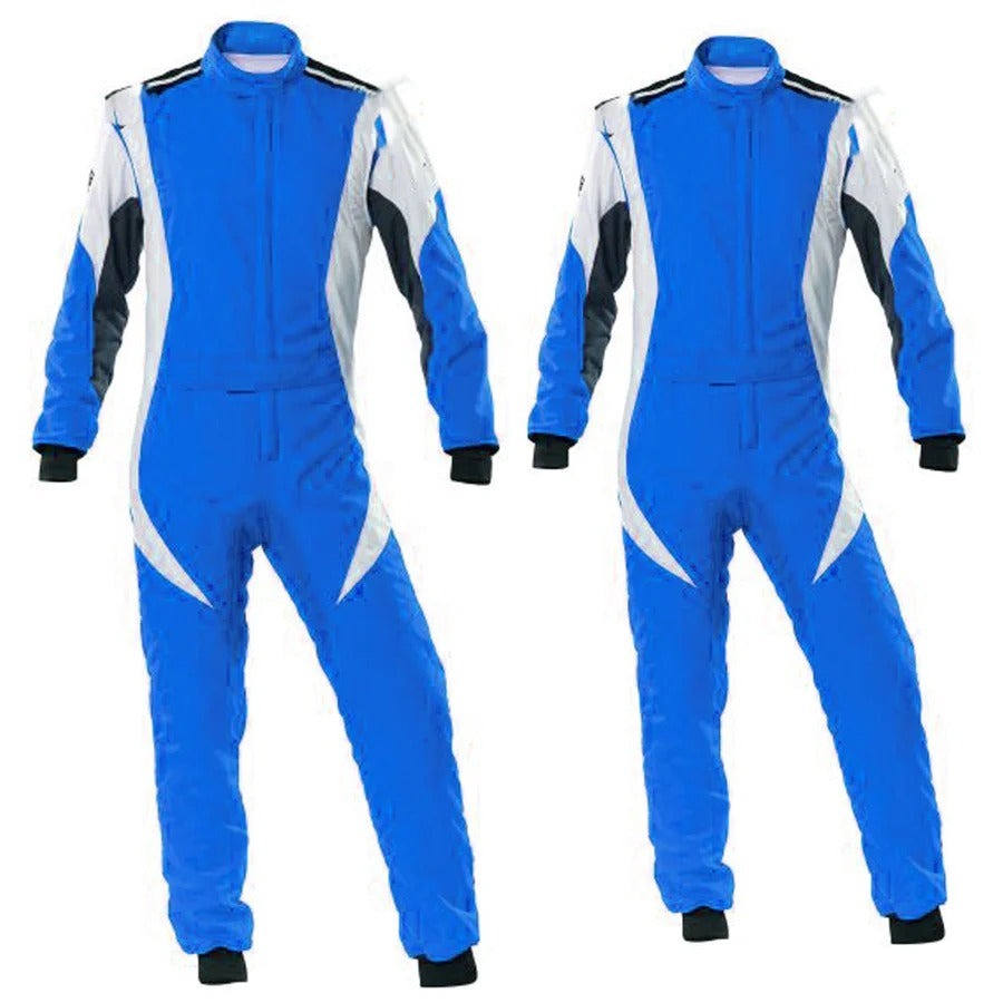 Blue Go Kart Racing Suit Men Explicit Pro
