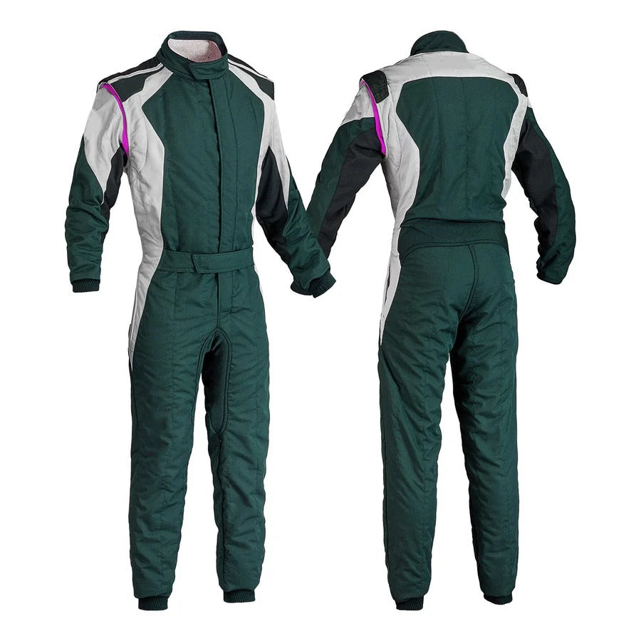 Go-Kart Car Race Costume - White / Green Explicit Pro