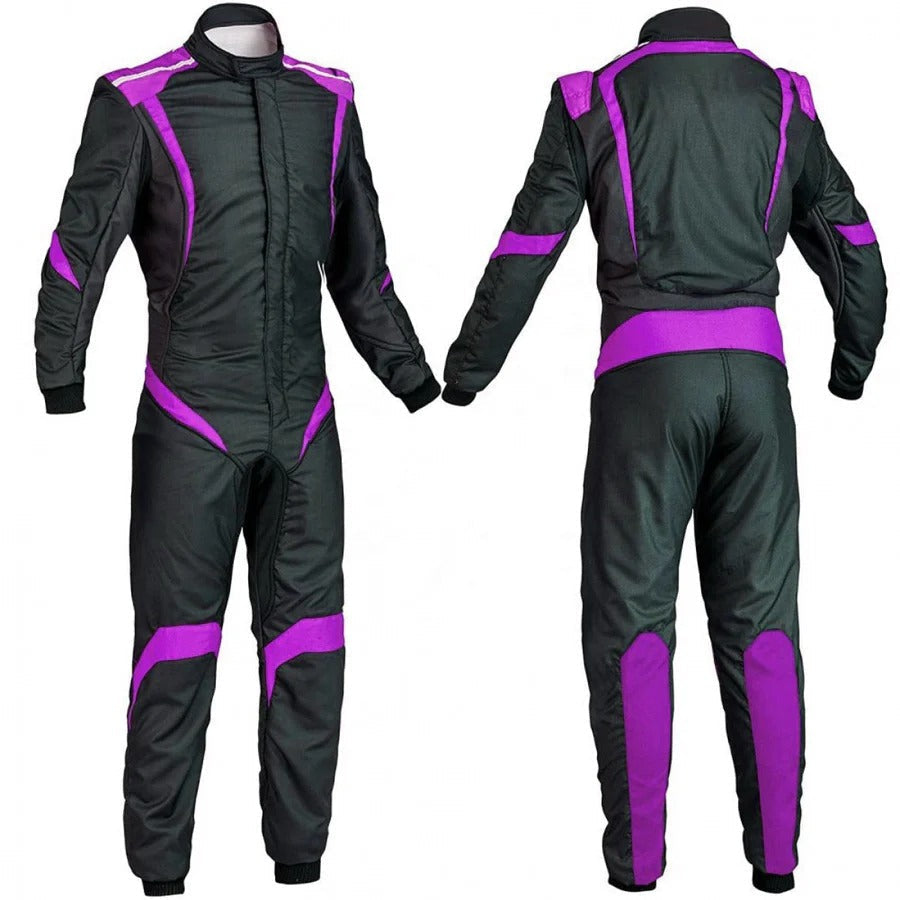 Custom Black & Purple Go Kart Racing Outfit Explicit Pro