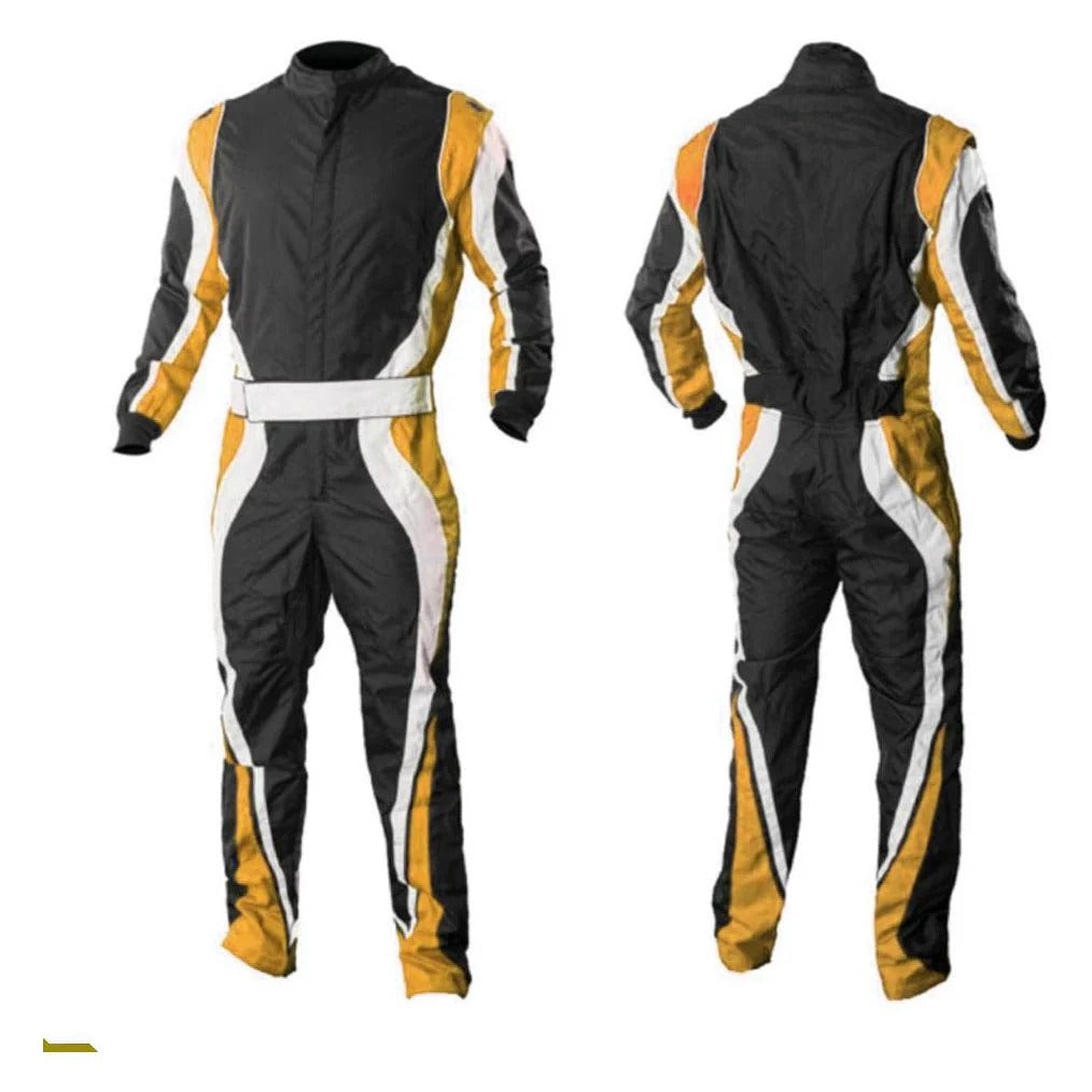 Black / Gold Go-Kart Car Race Wear Explicit Pro