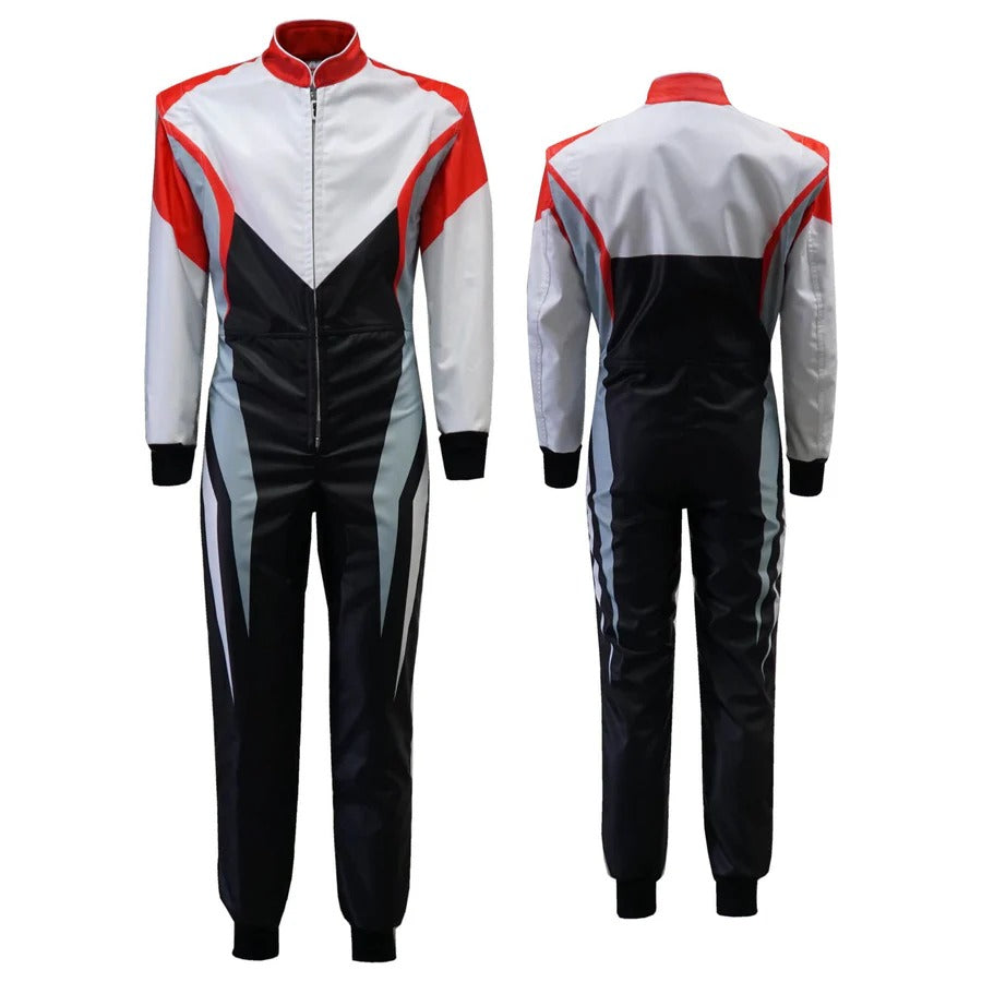 Black & White Custom Go Kart Race Suit Explicit Pro