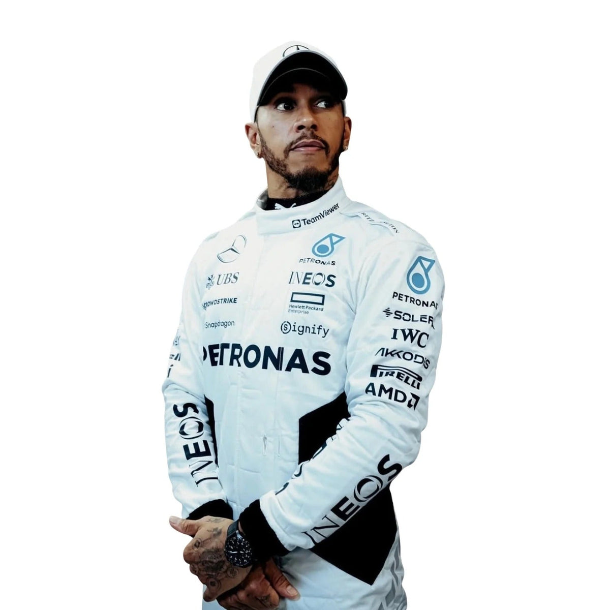 2024 George Russell & Lewis Hamilton Qatar GP F1 Racing Suit - Explicit Pro