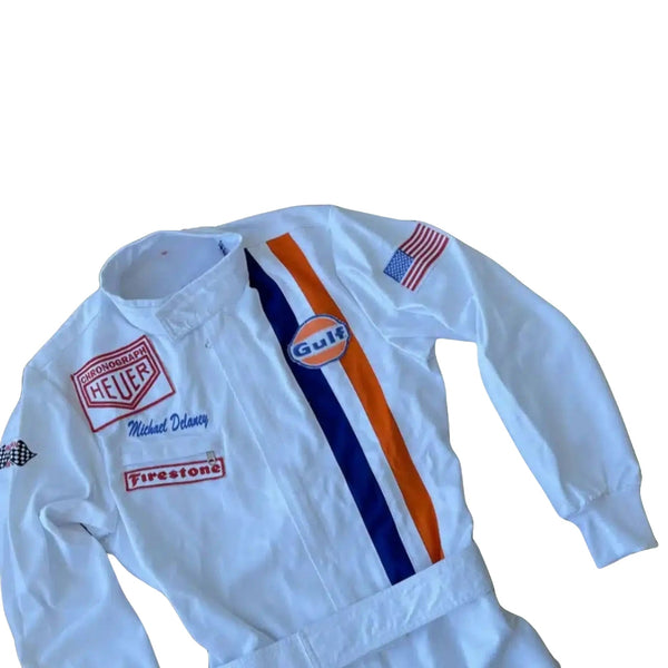 Michael Delaney Steve McQueen Le Mans 1971 F1 Racing Suit Explicit Pro