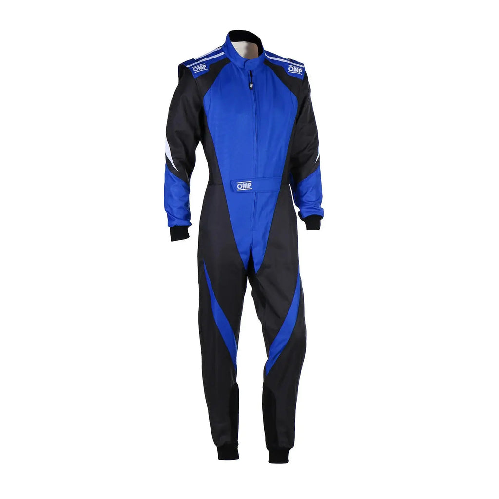 Black and blue racing suit OMP Kart Suit KS-3X - FIA 88770 Explicit Pro