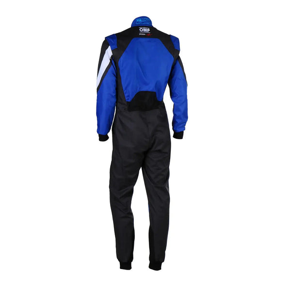 Blue and black racing suit with OMP logo OMP Kart Suit KS-3X - FIA 88770 Explicit Pro