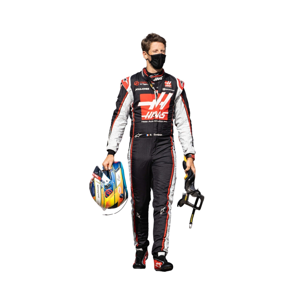 Romain Grosjean 2020 Austrian GP F1 racing suit – detailed race-day design