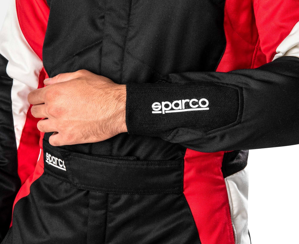 Black / Red Sparco Race Costume Explicit Pro